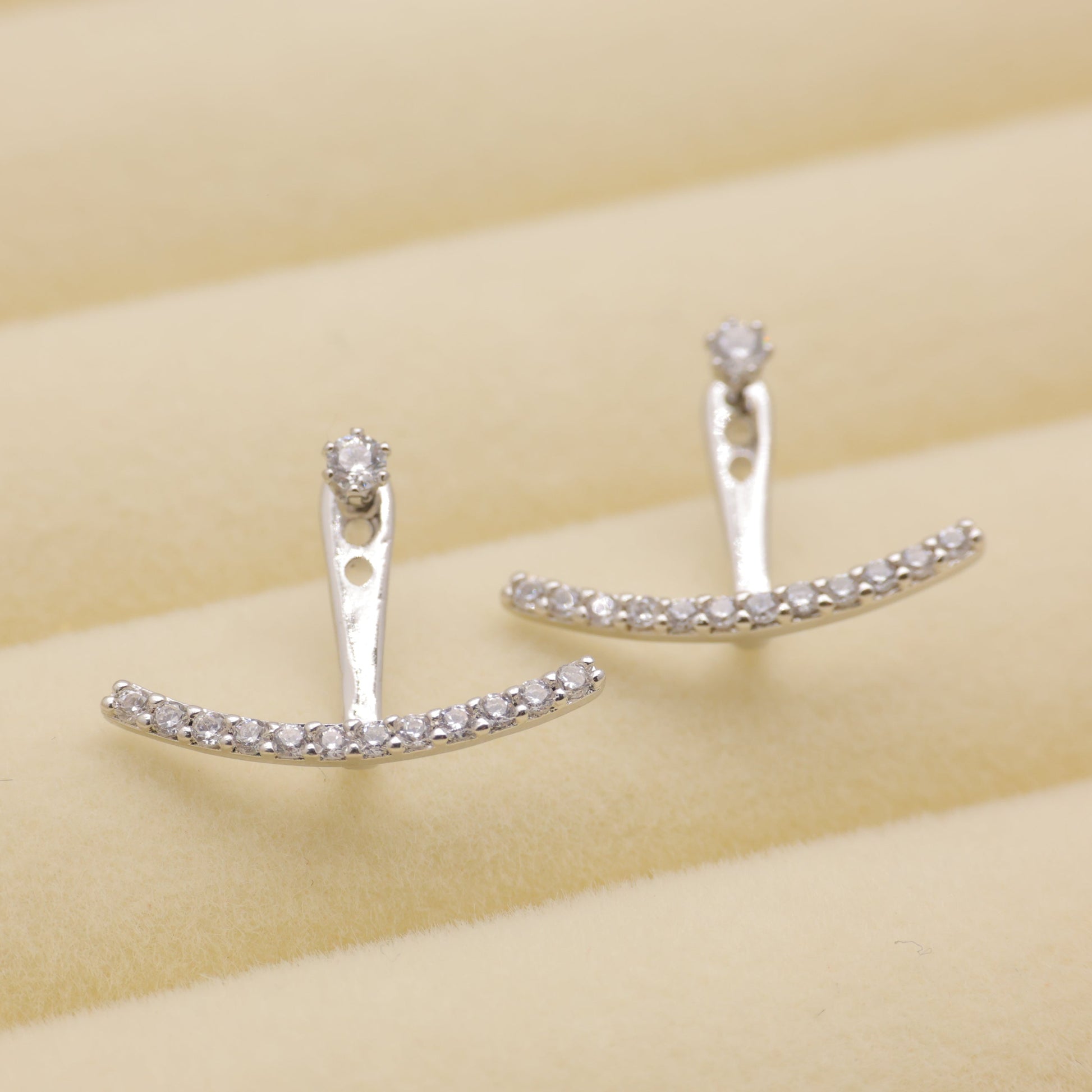Amaris Convertible Arc Earrings in 925 Sterling Silver by MOA - view 1