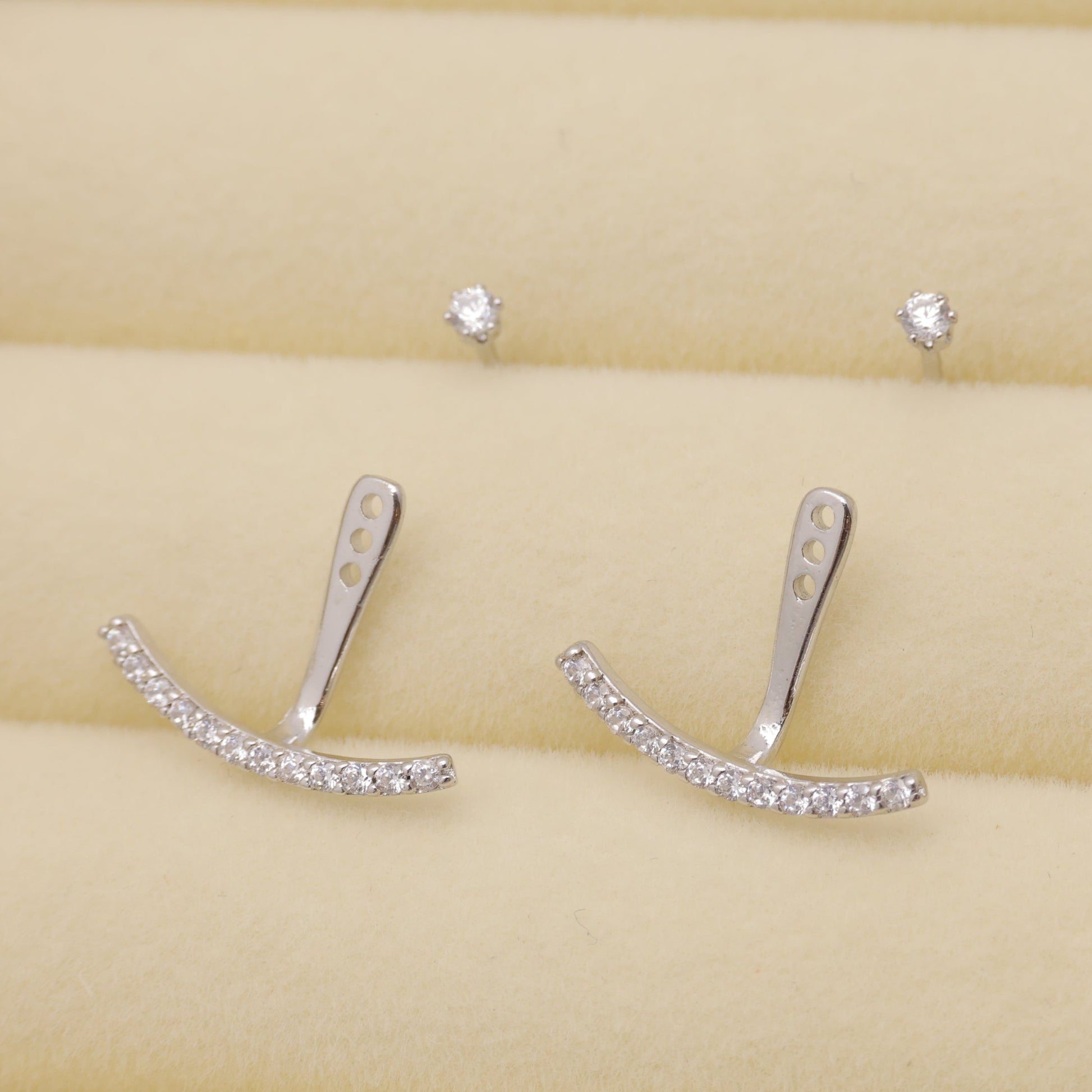 Amaris Convertible Arc Earrings in 925 Sterling Silver by MOA - view 2