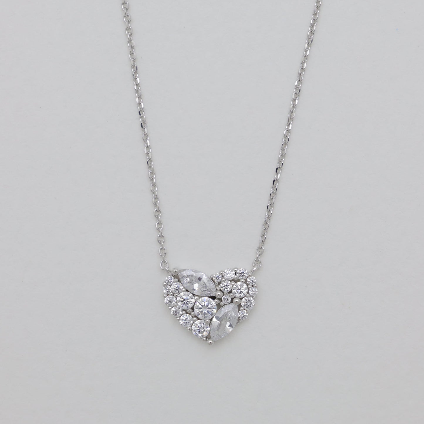 Amielle Heart Necklace in 925 Sterling Silver by MOA - view 1