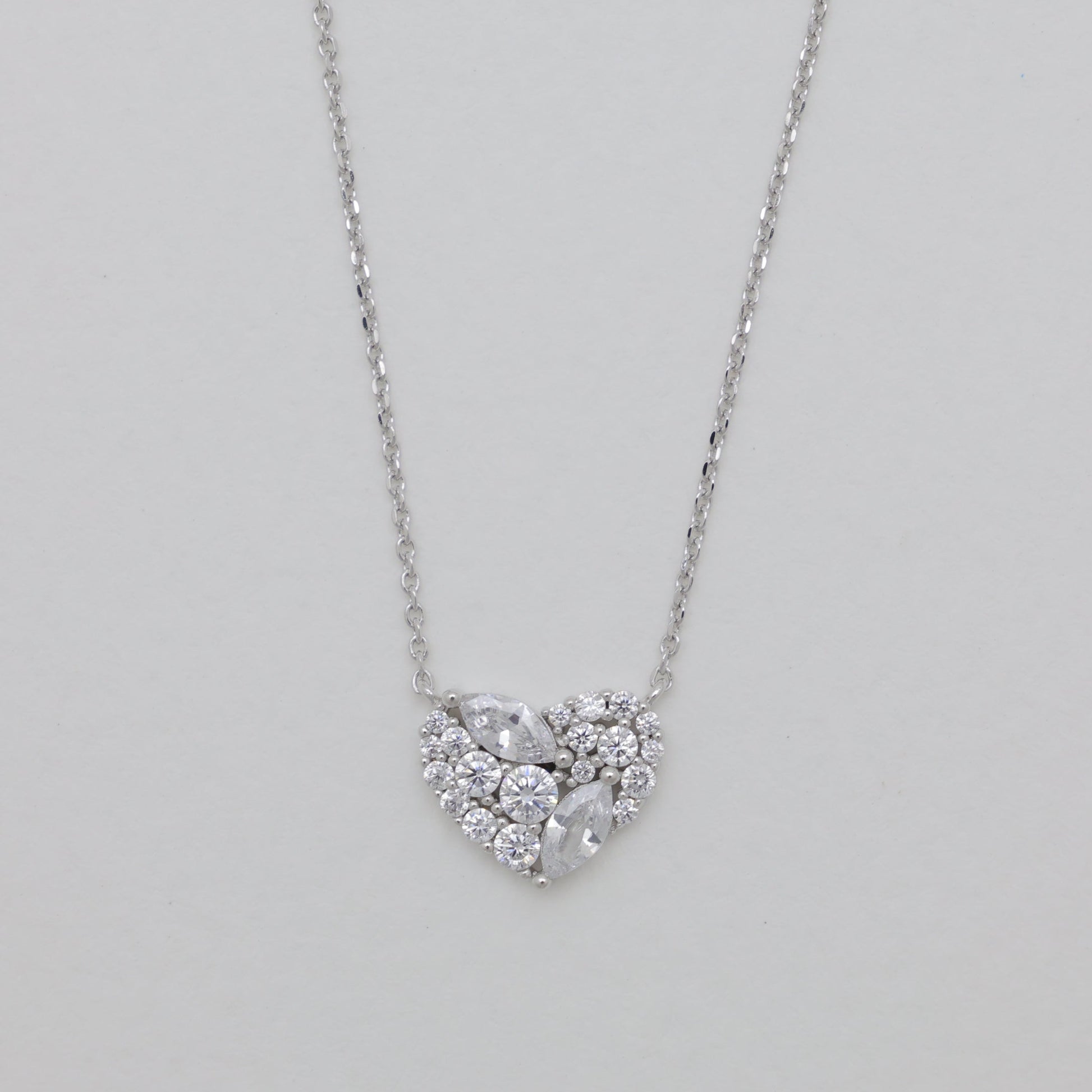 Amielle Heart Necklace in 925 Sterling Silver by MOA - view 1