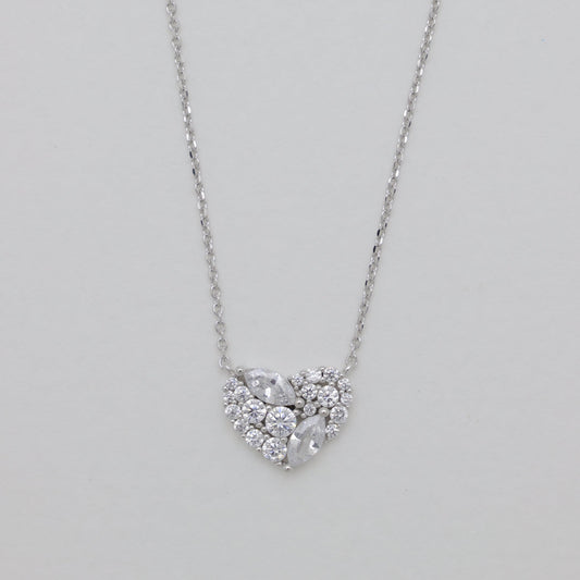 Amielle Heart Necklace in 925 Sterling Silver by MOA - view 1