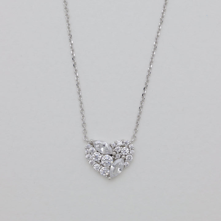 Amielle Heart Necklace in 925 Sterling Silver by MOA - view 1