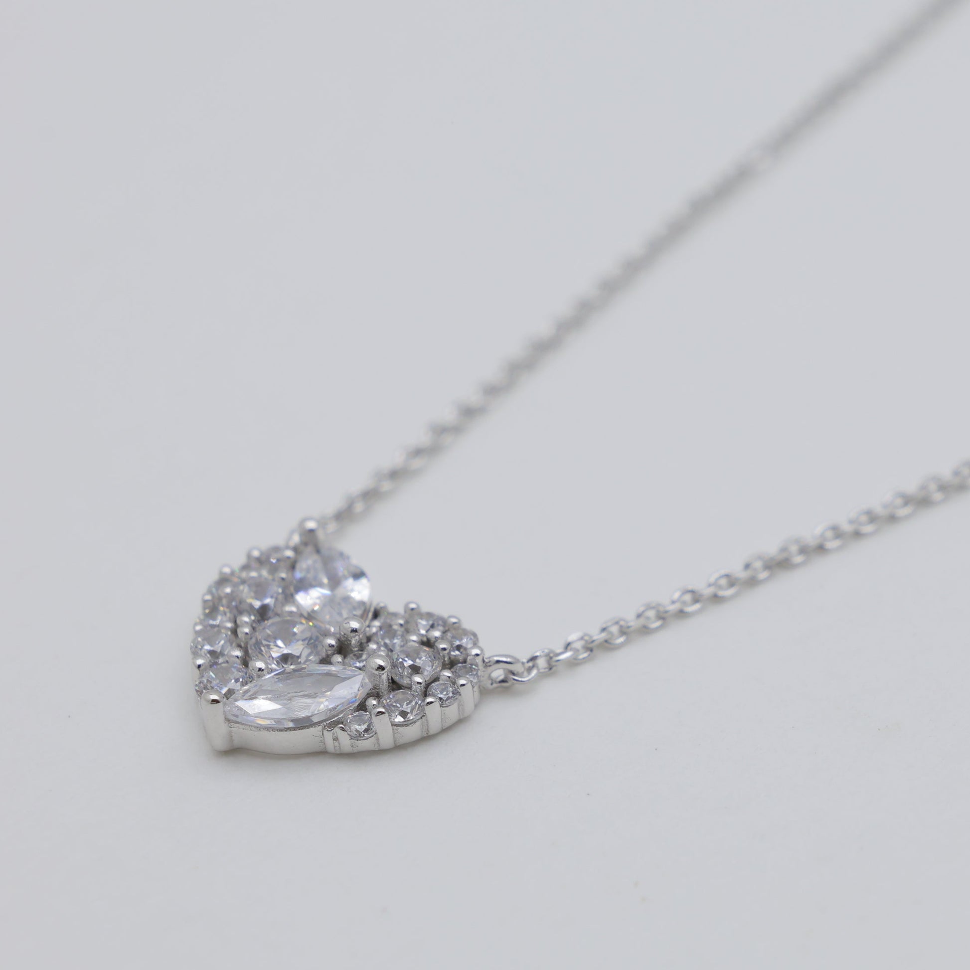 Amielle Heart Necklace in 925 Sterling Silver by MOA - view 2