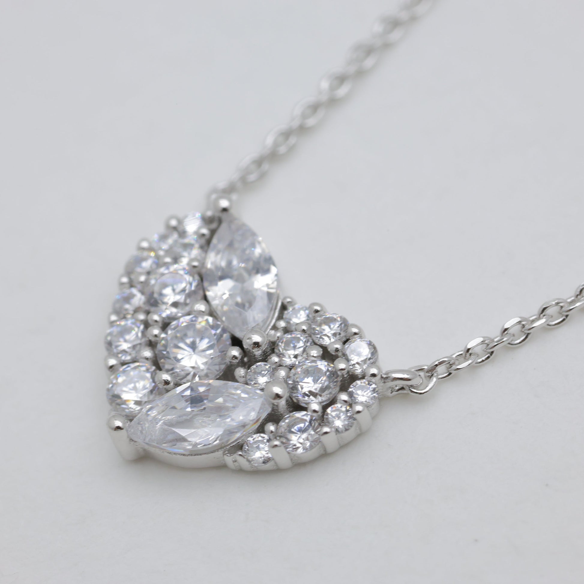 Amielle Heart Necklace in 925 Sterling Silver by MOA - view 3