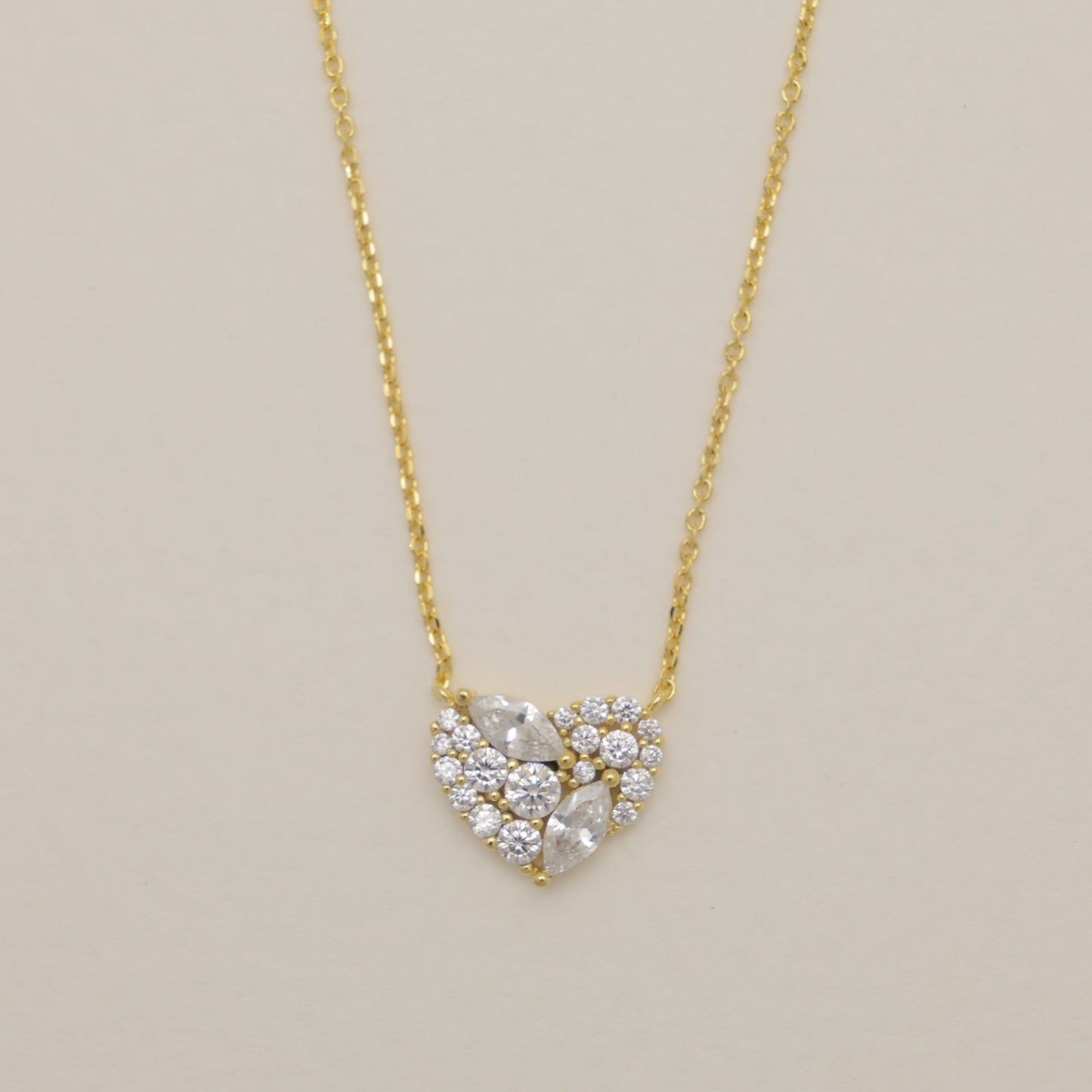 Amielle Heart Necklace in Gold Vermeil by MOA - view 1