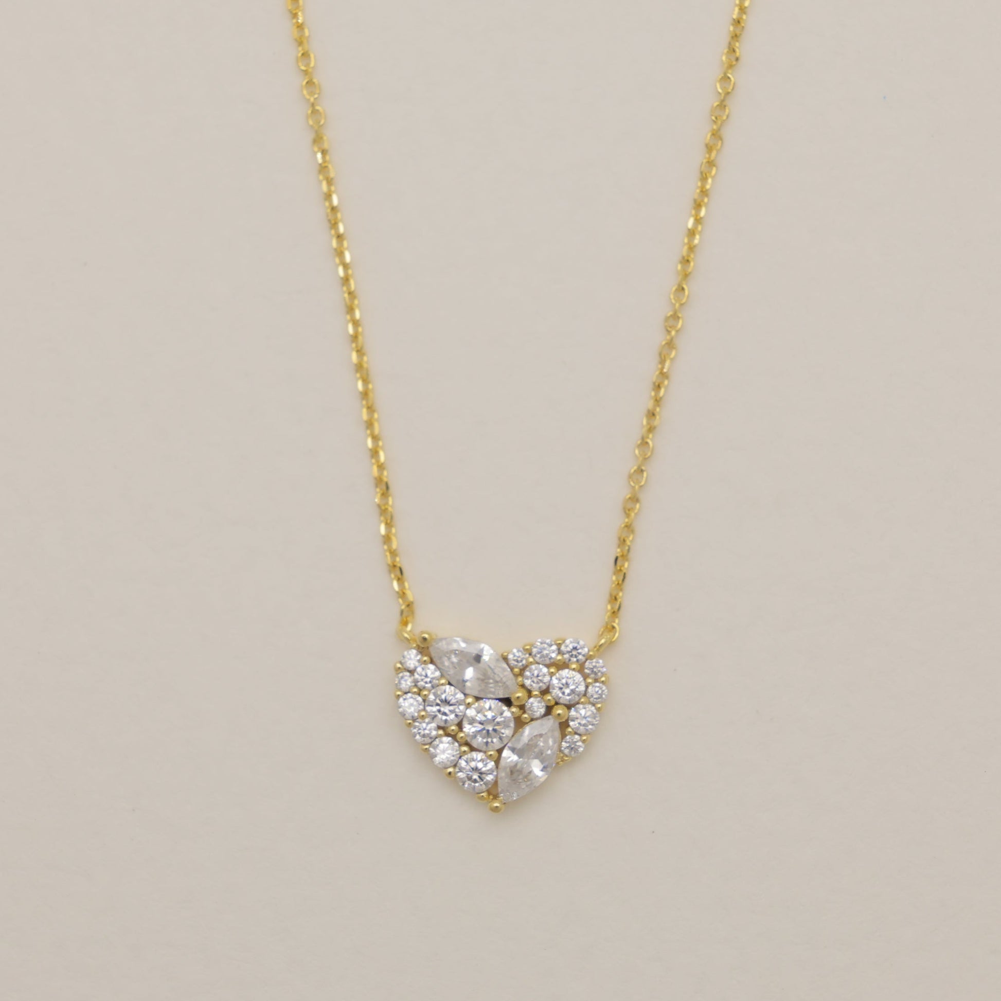 Amielle Heart Necklace in Gold Vermeil by MOA - view 1