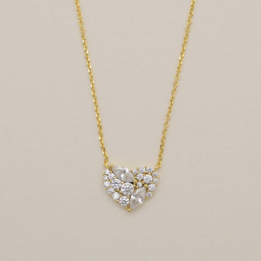 Amielle Heart Necklace in Gold Vermeil by MOA - view 1