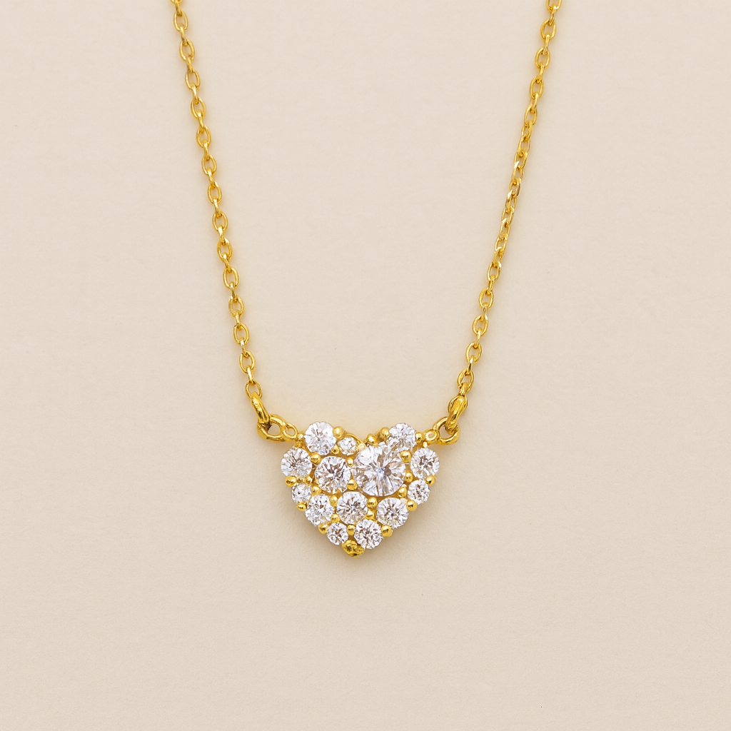 Amielle Petite Heart Necklace in Gold Vermeil by MOA - view 1