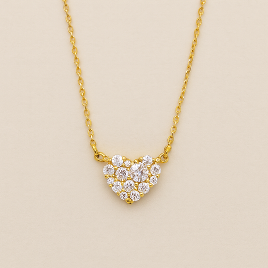 Amielle Petite Heart Necklace in Gold Vermeil by MOA - view 1