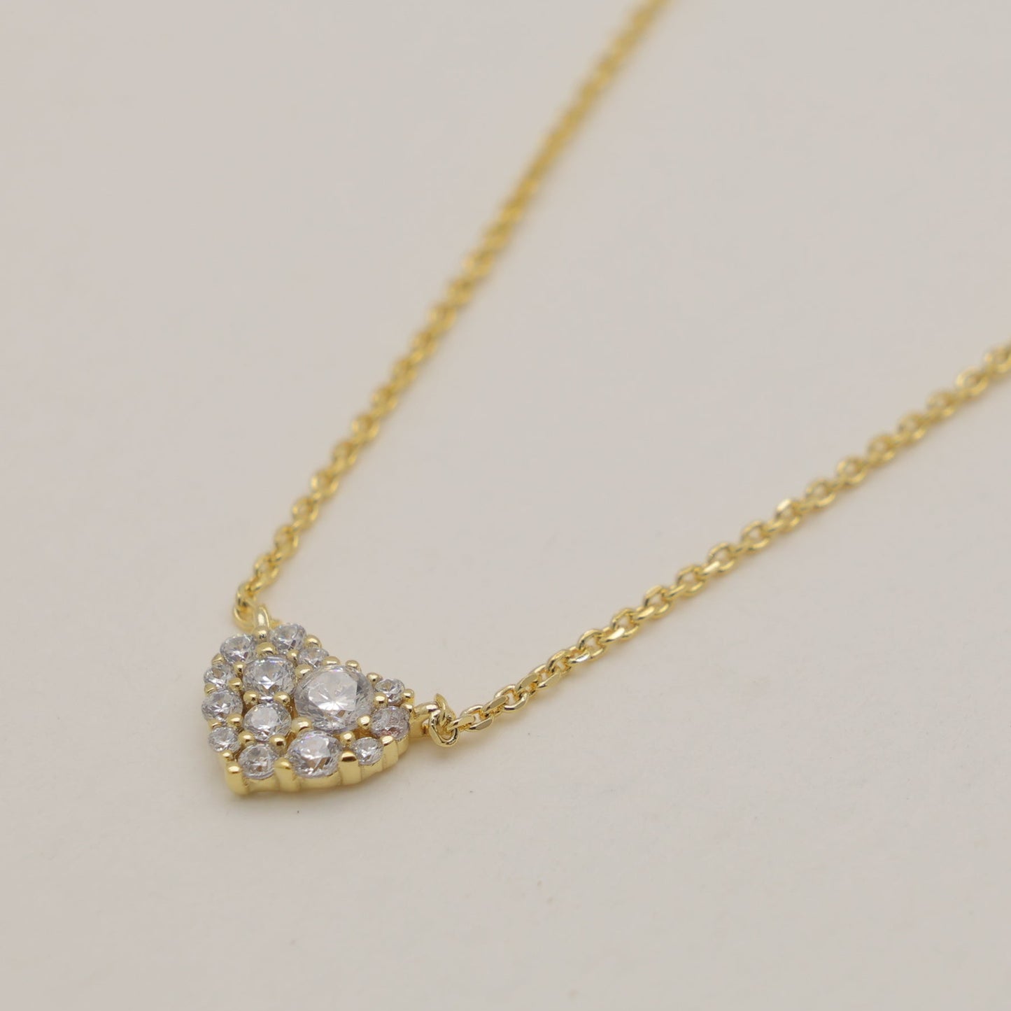 Amielle Petite Heart Necklace in Gold Vermeil by MOA - view 2