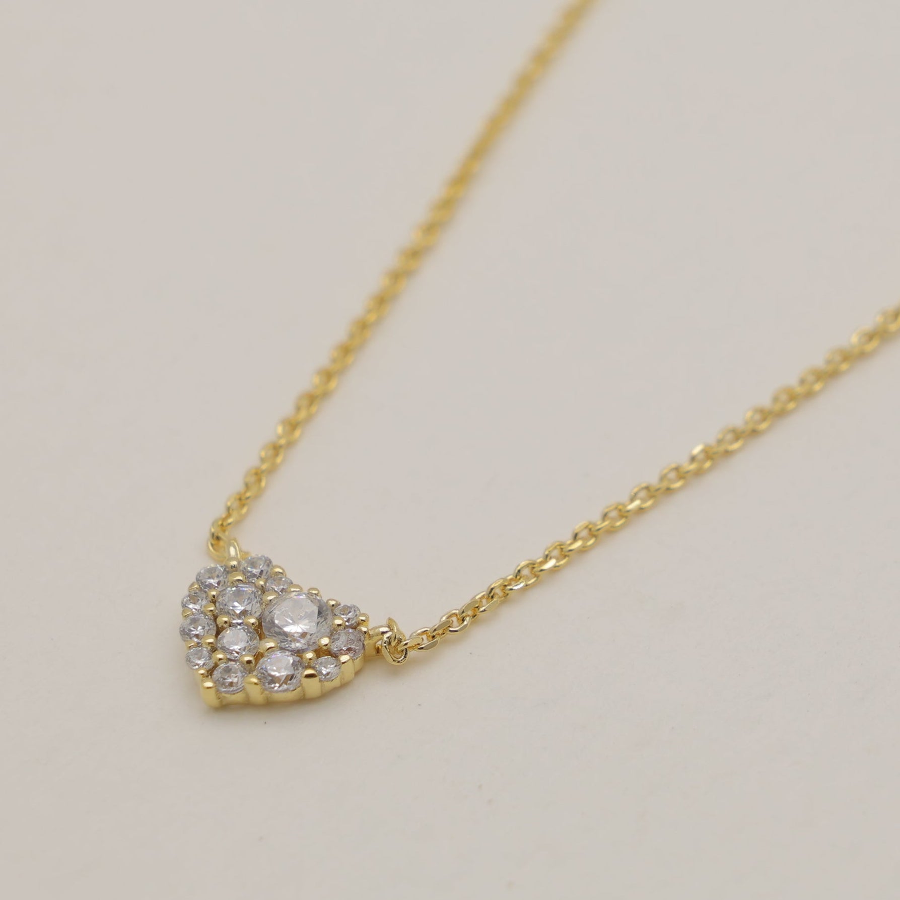 Amielle Petite Heart Necklace in Gold Vermeil by MOA - view 2