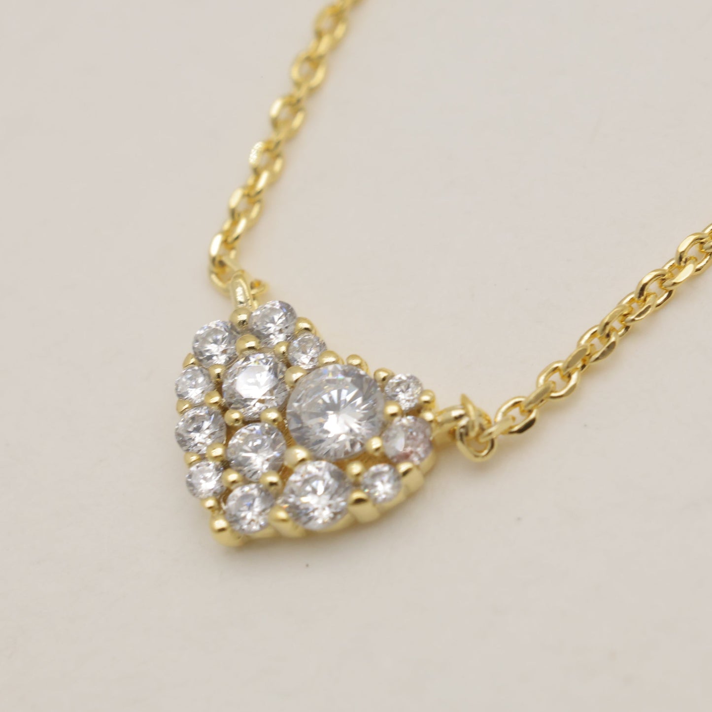 Amielle Petite Heart Necklace in Gold Vermeil by MOA - view 3