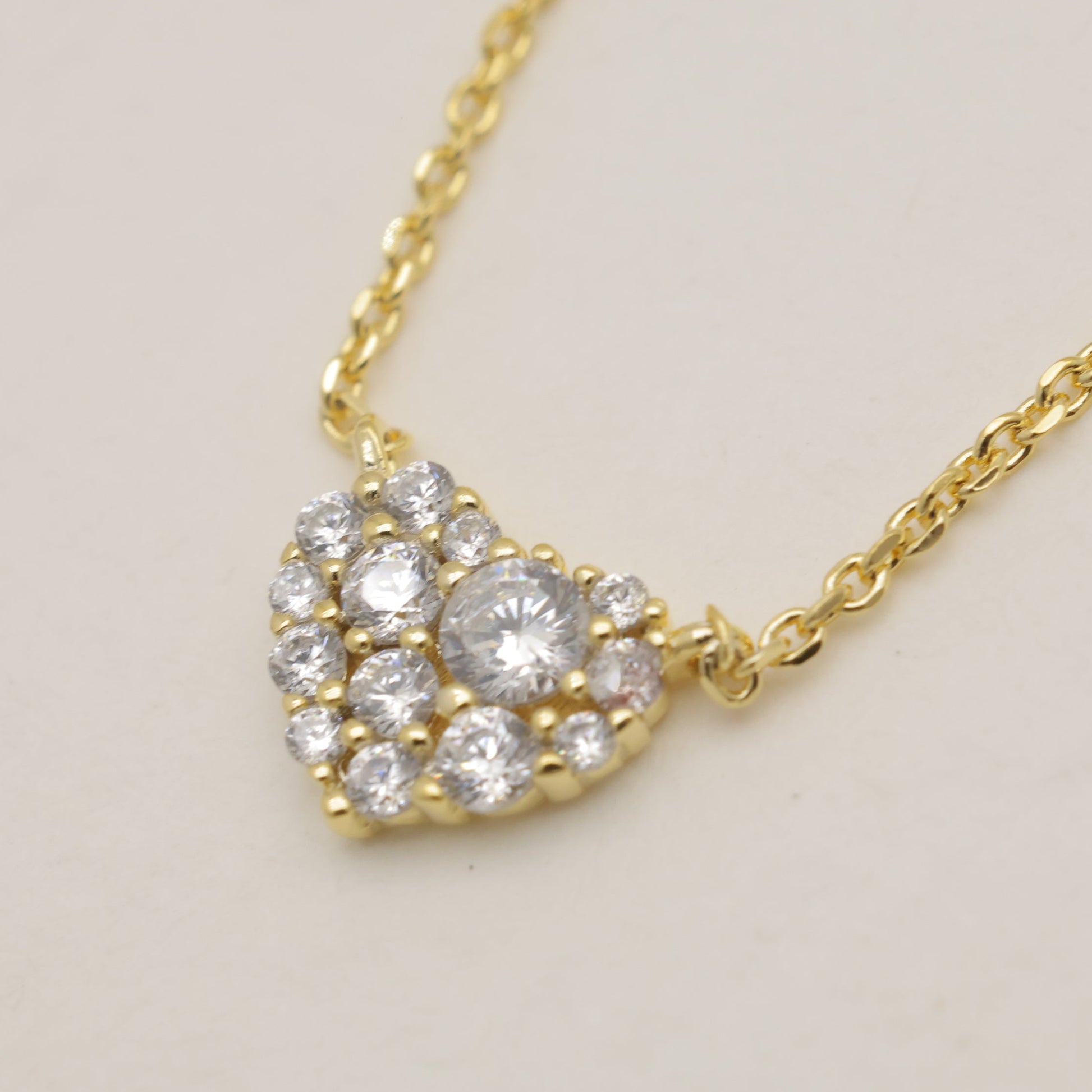 Amielle Petite Heart Necklace in Gold Vermeil by MOA - view 3