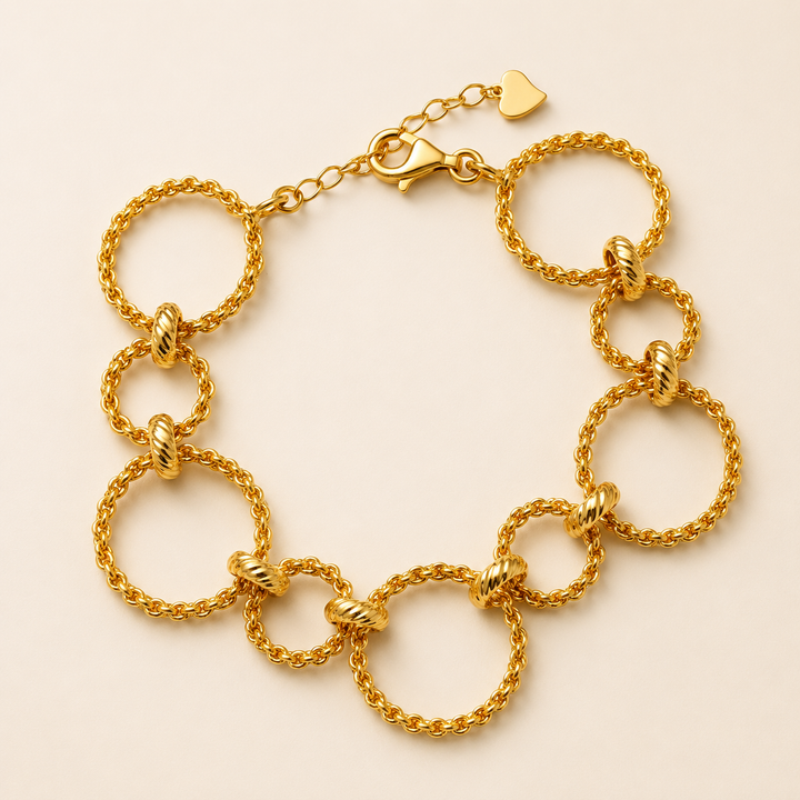 Ariette Link Bracelet in Gold Vermeil by MOA - view 1