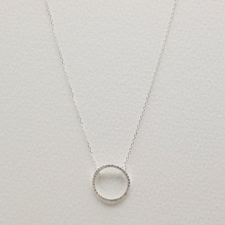 Aurele Circle Necklace in 925 Sterling Silver by MOA - view 1