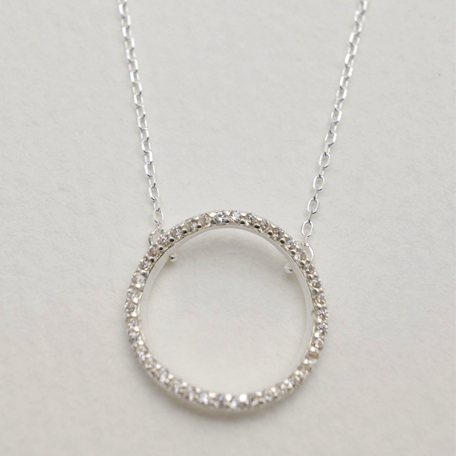 Aurele Circle Necklace in 925 Sterling Silver by MOA - view 2