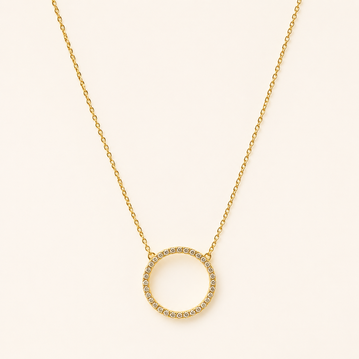 Aurele Circle Necklace in Gold Vermeil by MOA - view 1