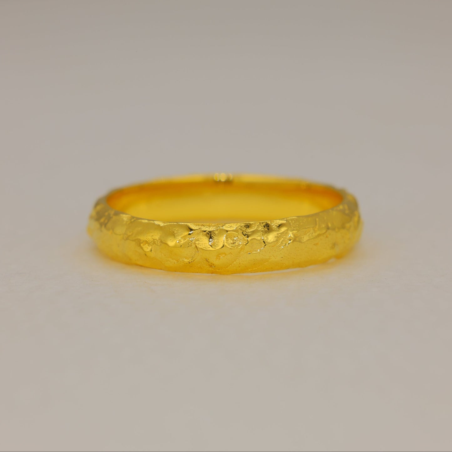 Aurelle Textured Band Ring in Gold Vermeil by MOA - view 1