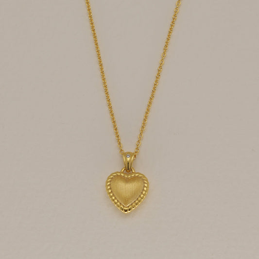 Aveline Textured Heart Necklace 24K Gold by MOA - view 1