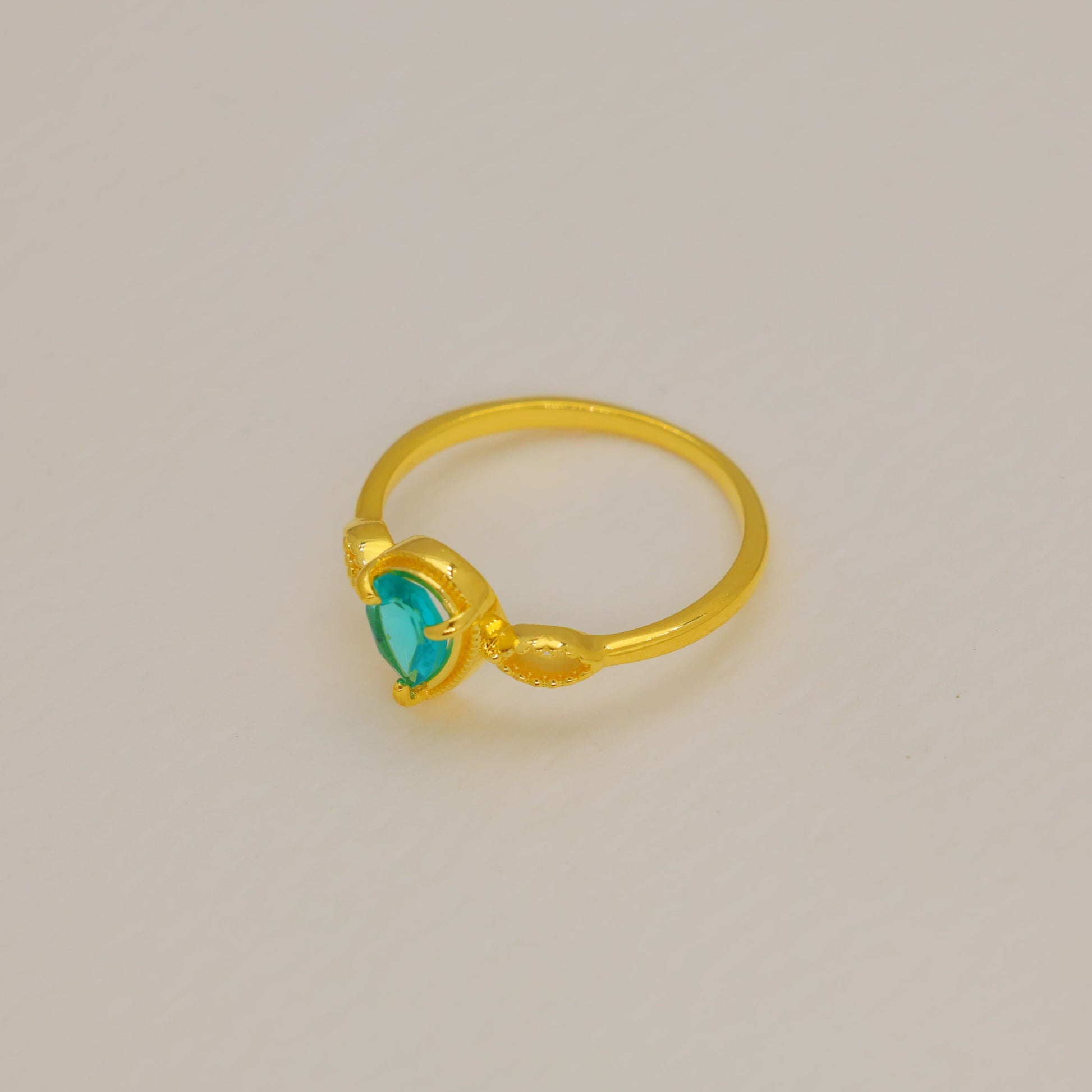 Avenel Labradorite Teardrop Ring in Gold Vermeil by MOA - view 2