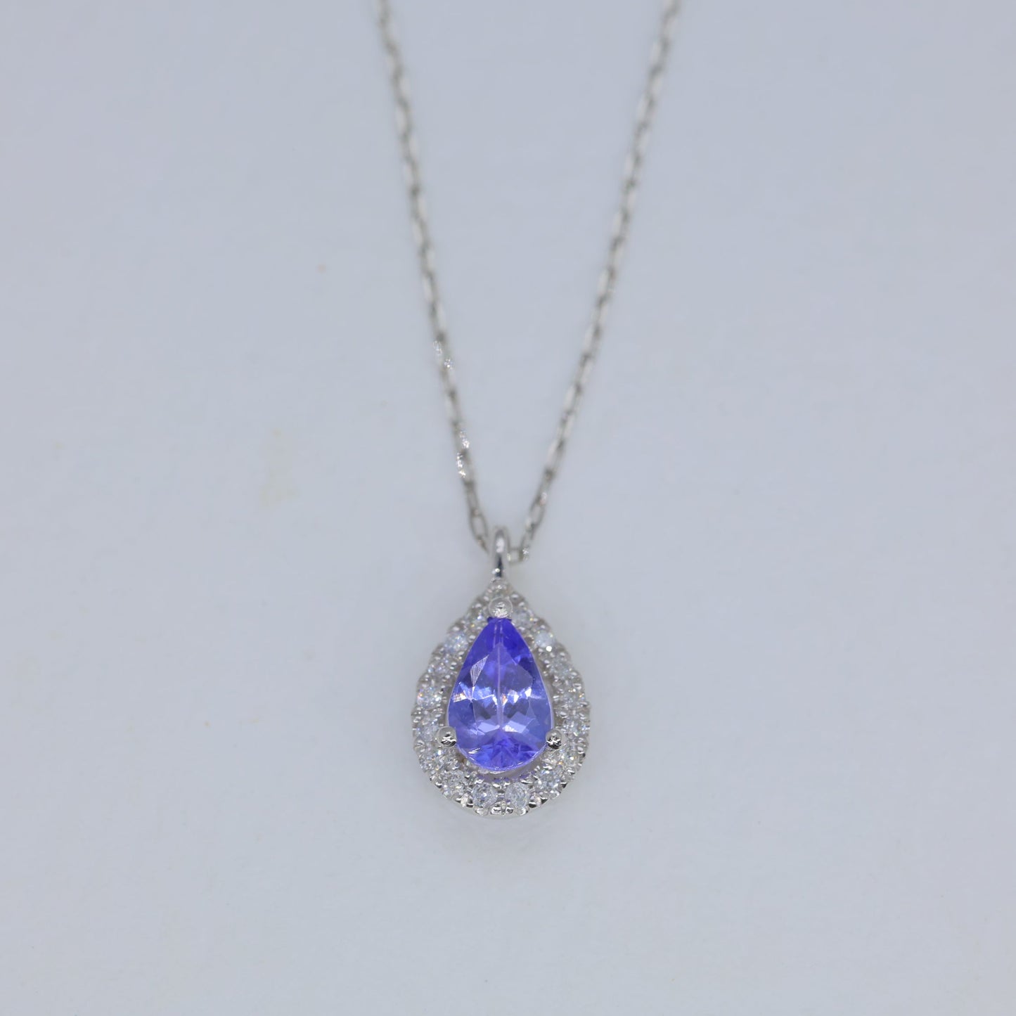 Avenor Tanzanite Pendant DIA Necklace in Platinum P900 by MOA - view 1