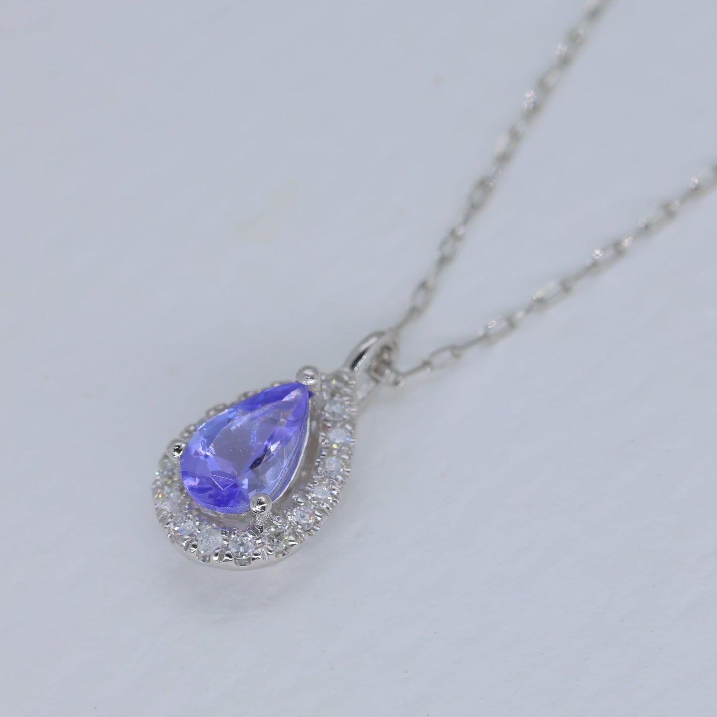 Avenor Tanzanite Pendant DIA Necklace in Platinum P900 by MOA - view 2