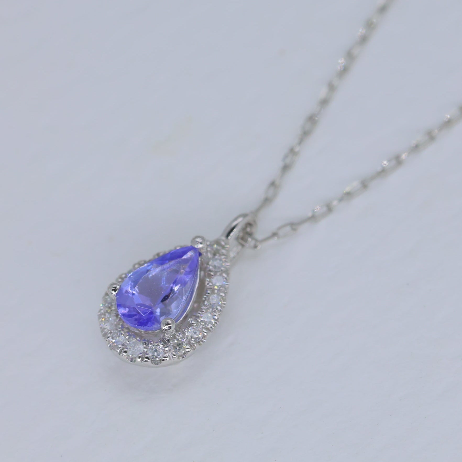 Avenor Tanzanite Pendant DIA Necklace in Platinum P900 by MOA - view 2
