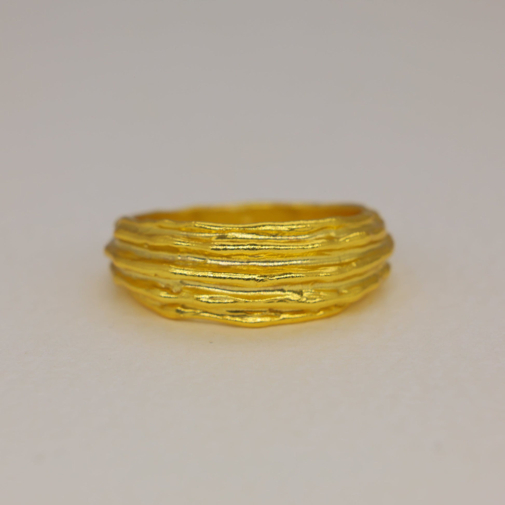 Avrelle Layered Texture Ring in 18K Gold over 925 Silver by MOA - view 1