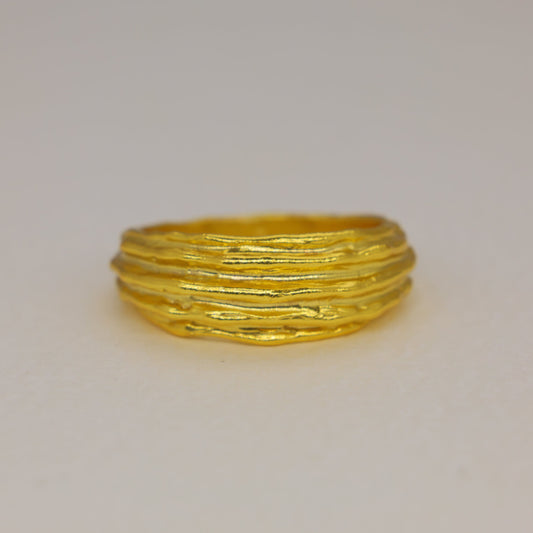 Avrelle Layered Texture Ring in 18K Gold over 925 Silver by MOA - view 1