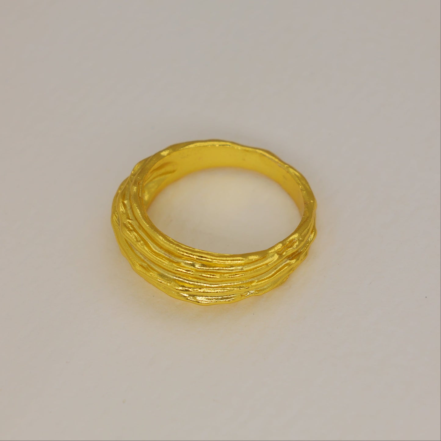Avrelle Layered Texture Ring in 18K Gold over 925 Silver by MOA - view 2