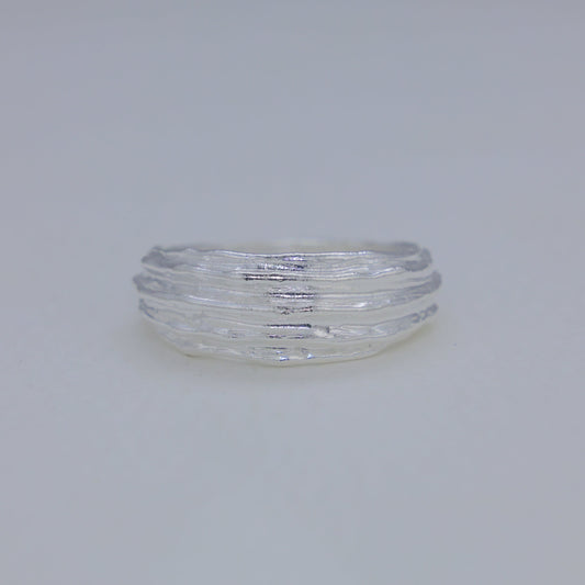 Avrelle Layered Texture Ring in 925 Sterling Silver by MOA - view 1