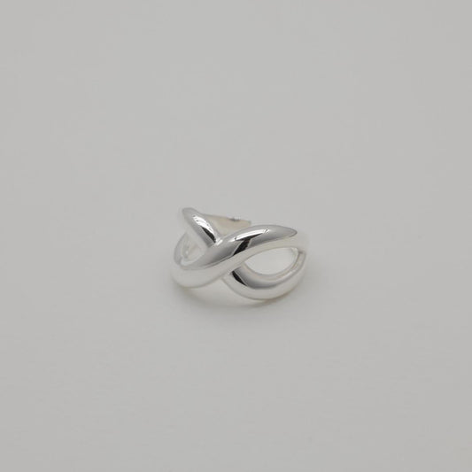Axelle Crossover Ring in 925 Sterling Silver by MOA - view 1
