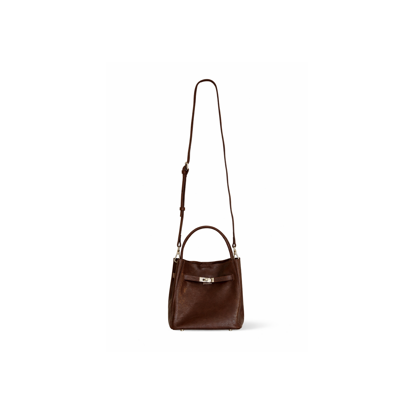 Elara Vegetable-Tanned Leather Bag in Chocolate