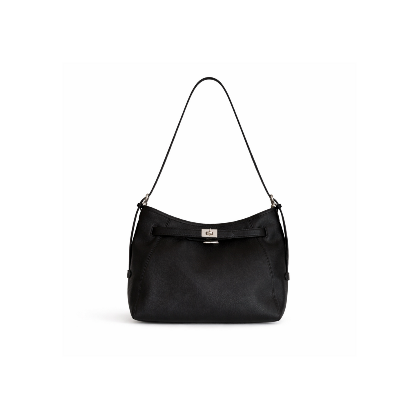 Orinne Leather Shoulder Bag in Black