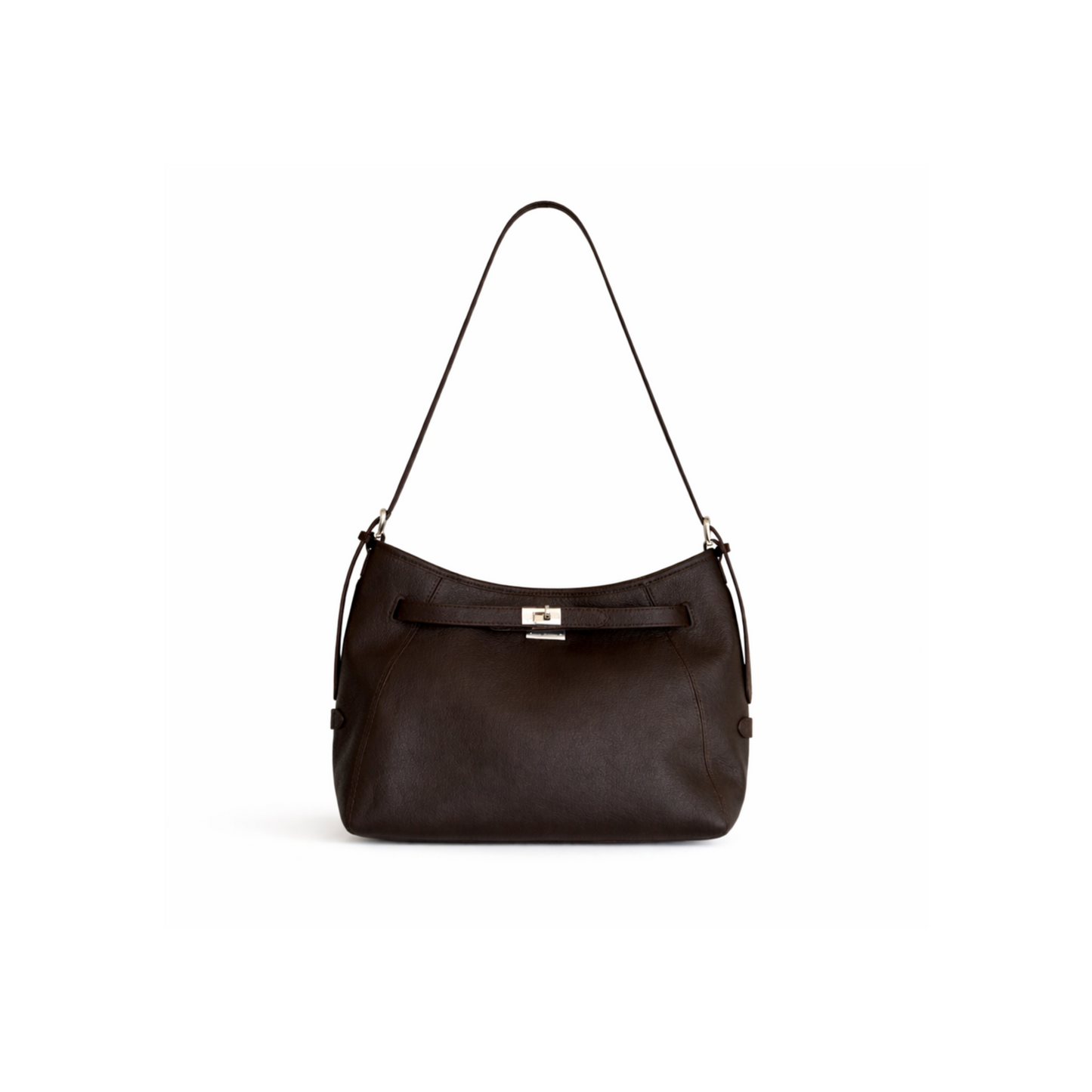Orinne Leather Shoulder Bag in Chocolate