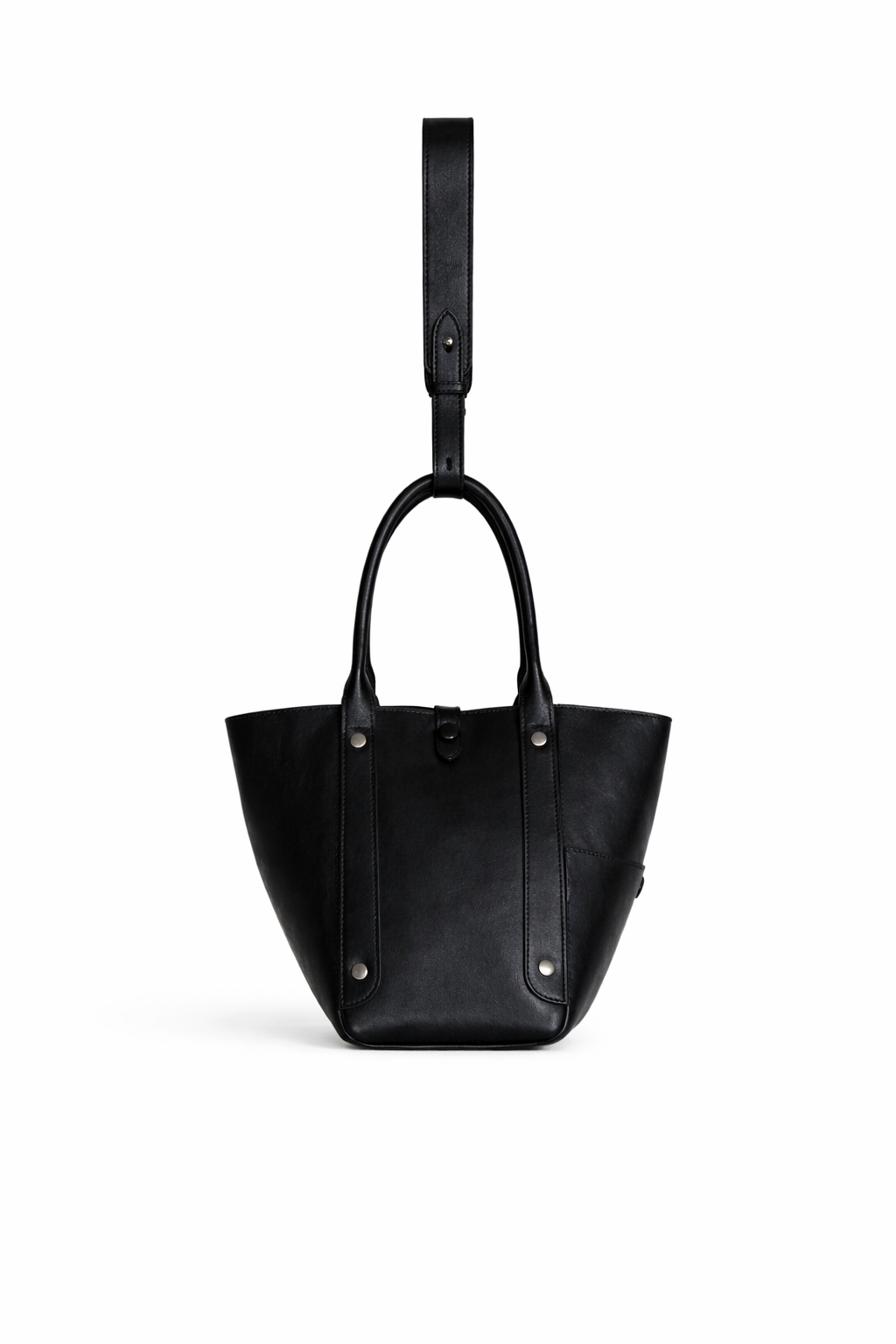 Bastien Vegetable-Tanned Leather Bag Black by MOA - view 2