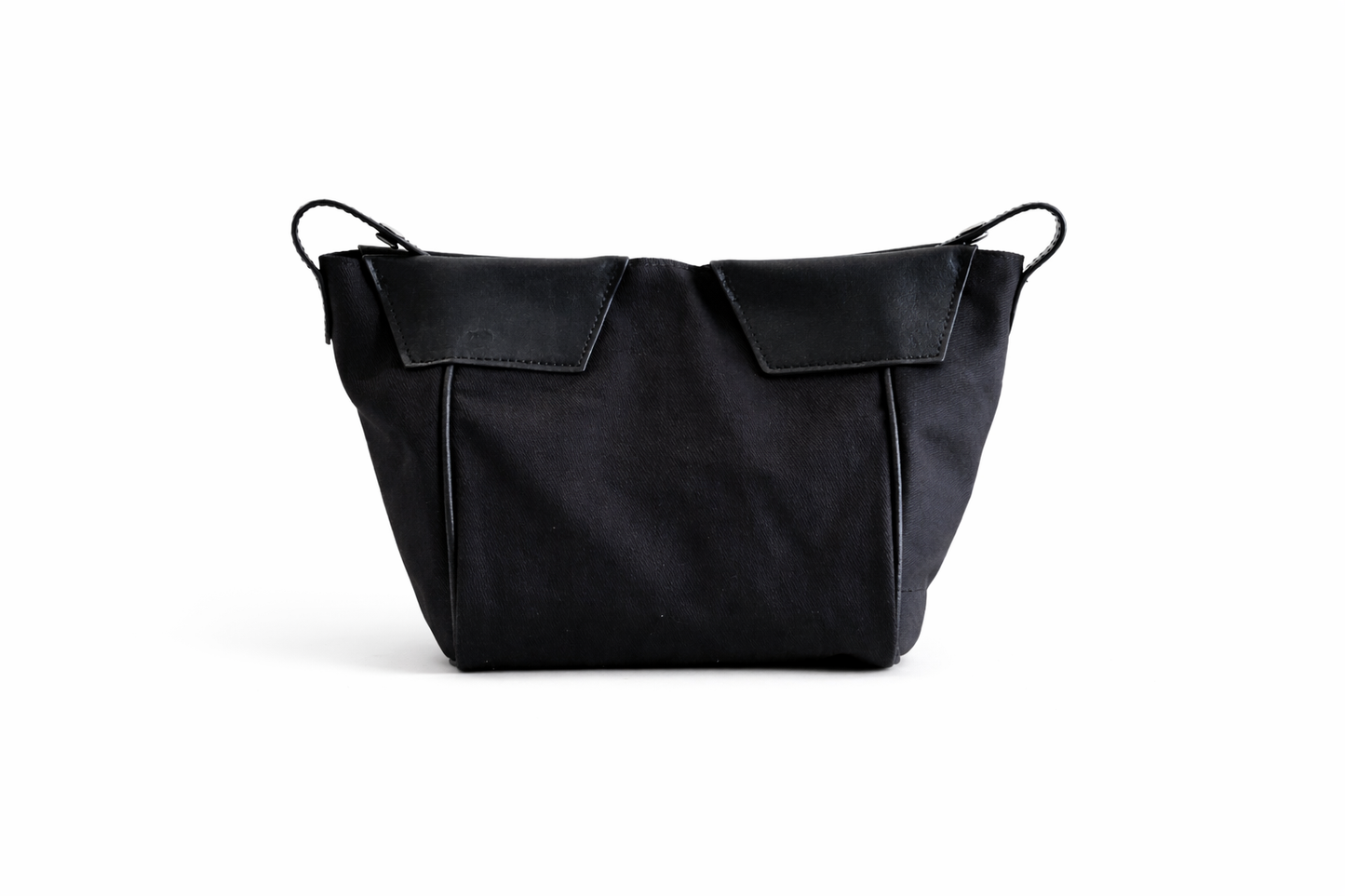 Bastien Vegetable-Tanned Leather Bag Black by MOA - view 3