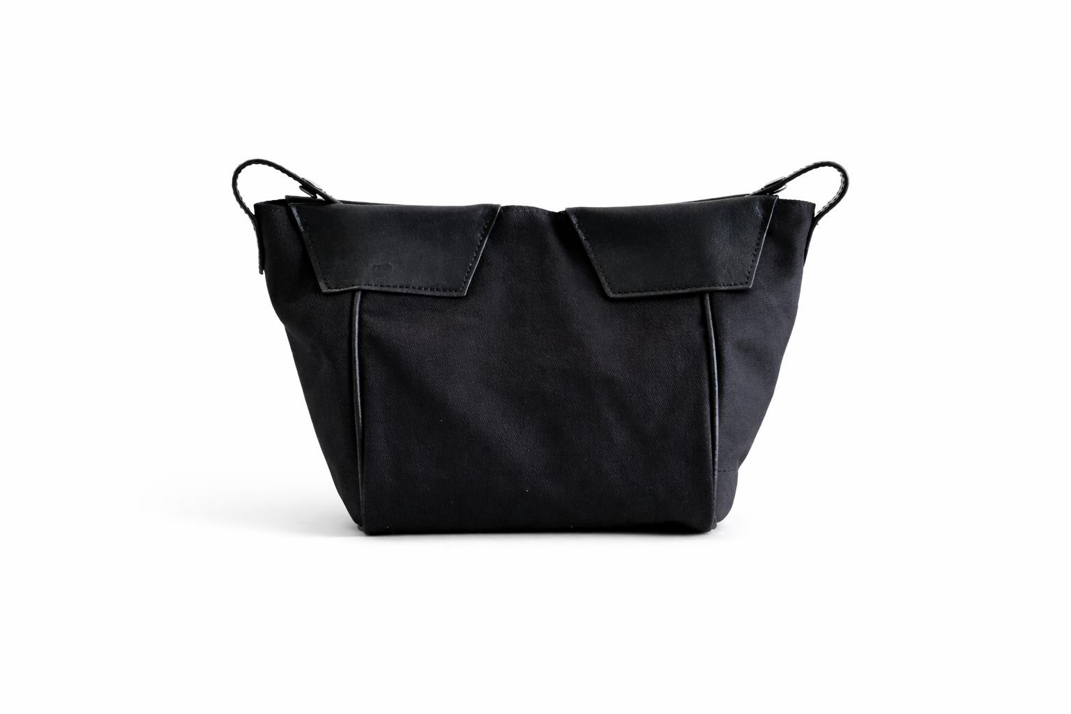 Bastien Vegetable-Tanned Leather Bag Black by MOA - view 3
