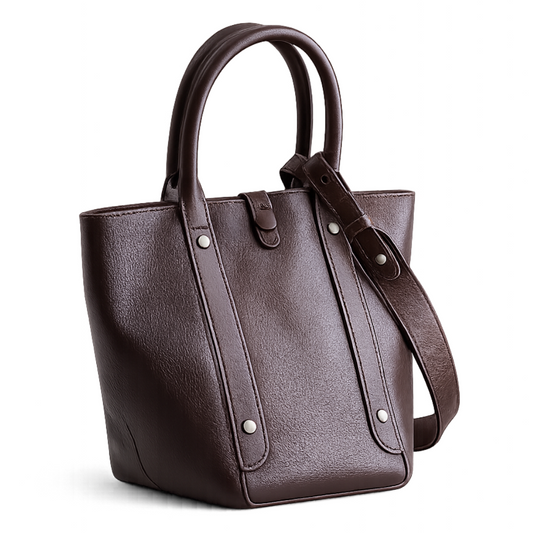 Bastien Vegetable-Tanned Leather Bag – Chocolate