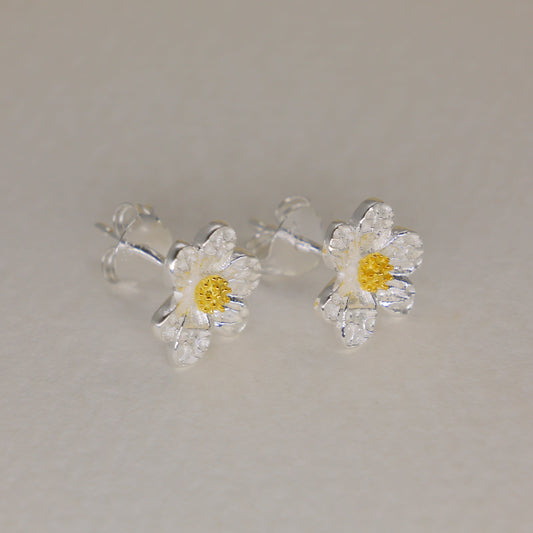 Beline Daisy Stud Earrings in 18K Gold over 925 Silver by MOA - view 1