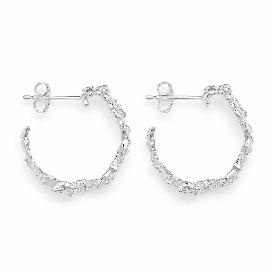 Caelia Textured Hoop Earrings auxiliary view 2