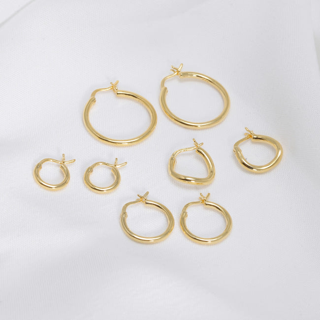CASEY Gold Earrings Medium by MOA - view 4