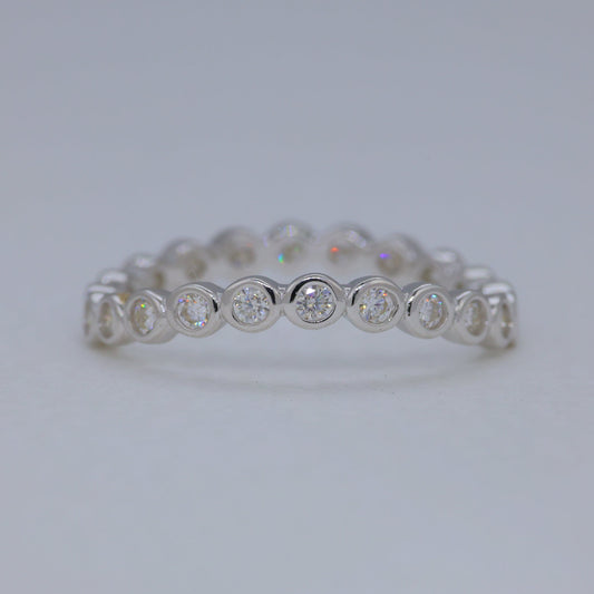 Celestia Bezel Band Ring in 925 Sterling Silver by MOA - view 1