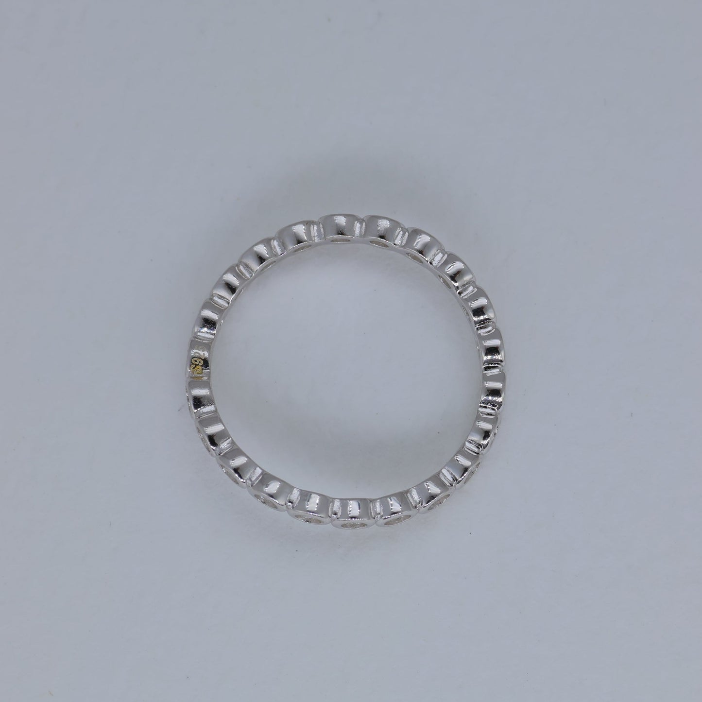 Celestia Bezel Band Ring in 925 Sterling Silver by MOA - view 2