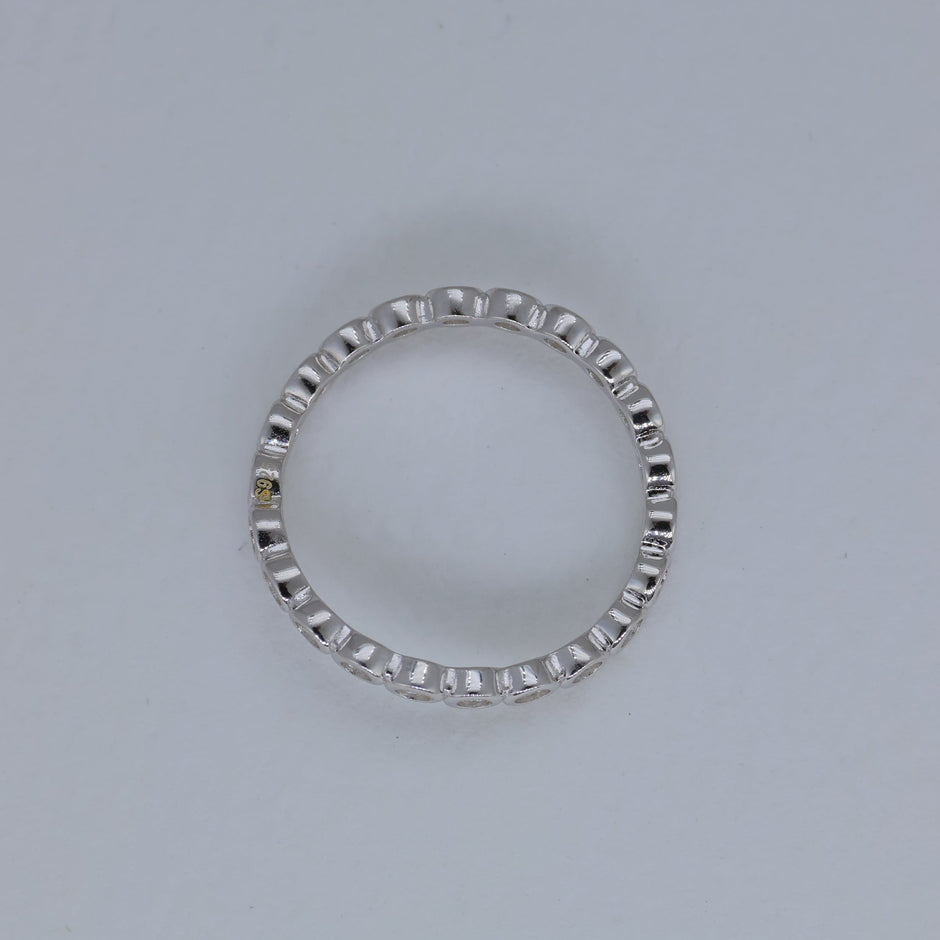 Celestia Bezel Band Ring in 925 Sterling Silver by MOA - view 2