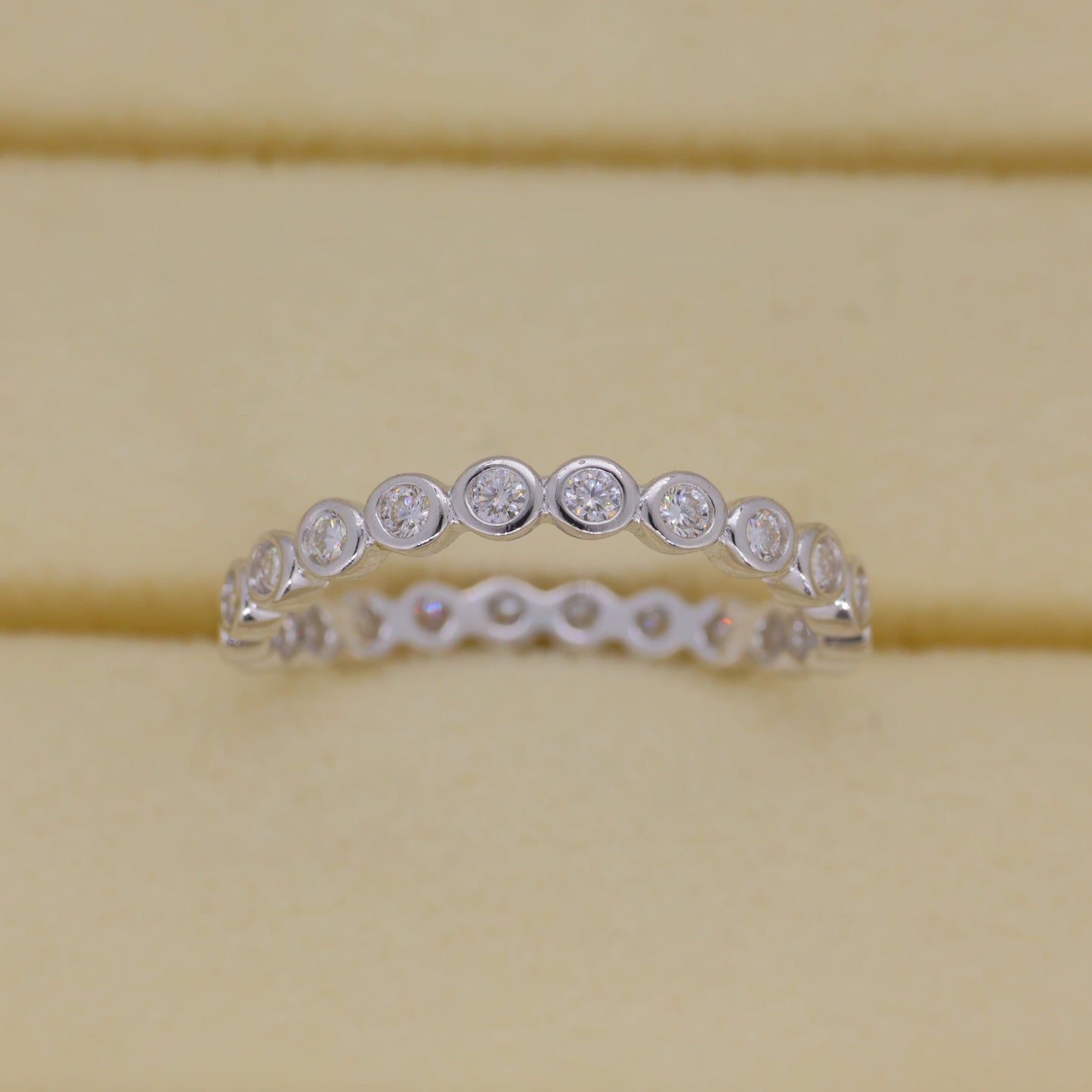 Celestia Bezel Band Ring in 925 Sterling Silver by MOA - view 3