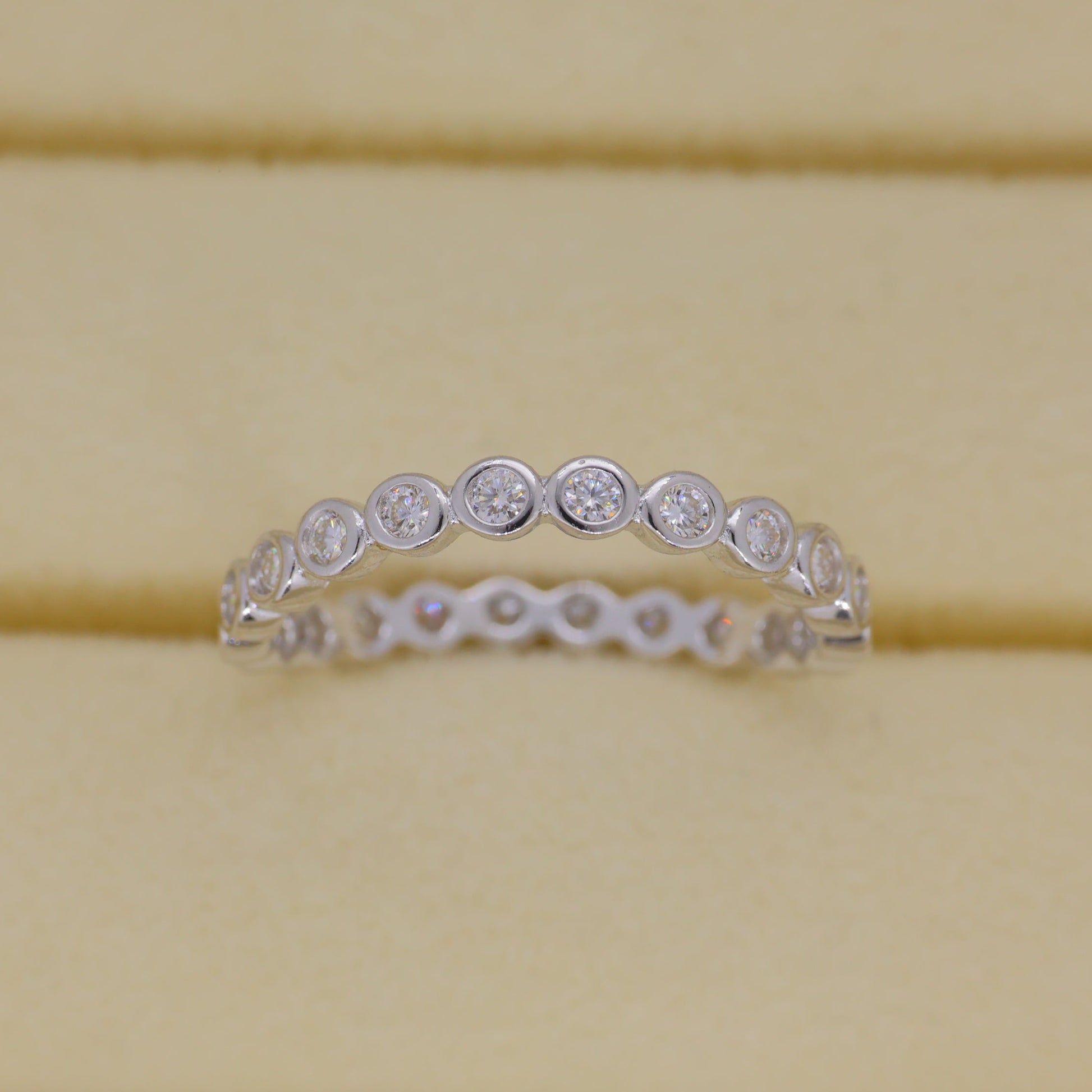 Celestia Bezel Band Ring in 925 Sterling Silver by MOA - view 3