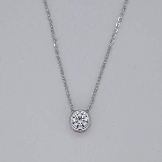 Celestine Bezel Necklace in 925 Sterling Silver by MOA - view 1