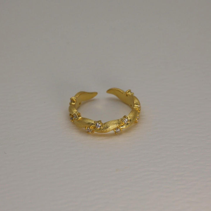 Celine Pave Ring in Gold Vermeil by MOA - view 1