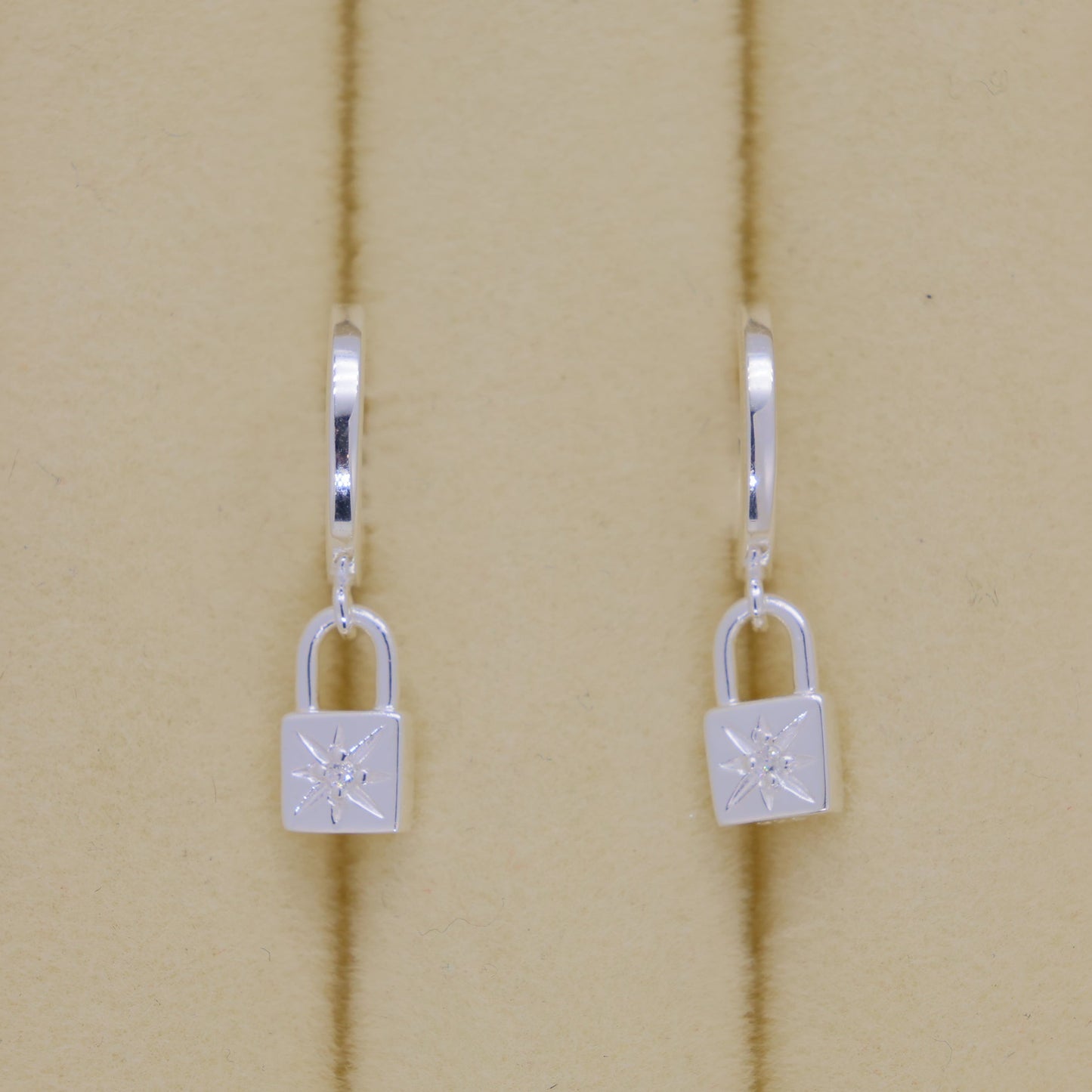 Cevara Charm Hoop Earrings in 925 Sterling Silver by MOA - view 2